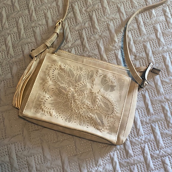 Bags Gray Floral Embroidered Crossbody Bag Poshmark